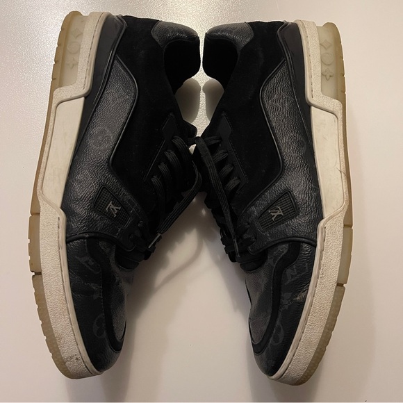 Louis Vuitton trainer low black monogram eclipse leather US11 men’s sneaker - Picture 6 of 15